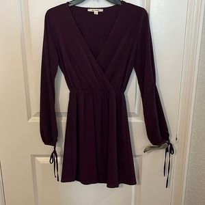 Maroon long sleeve dress/ size EXTRA SMALL